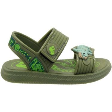 Imagem de Sandália Papete Infantil Grendene Jurassic Soft Menino, Verde claro, 2