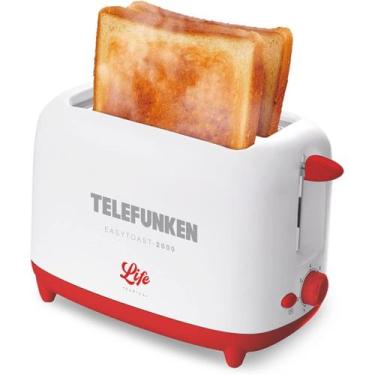 Imagem de Torradeira Elétrica Branca 2 Fatias Telefunken,  Easytoast 2000, 110V