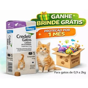Imagem de Credeli Anti Pulgas 12MG Elanco 0,9 A 2Kg 1 Comprimido Gatos Acompanha
