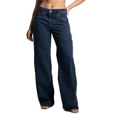 Imagem de Calça Jeans Sawary Wide Leg - 282652 - Azul médio 38, Azul, 38