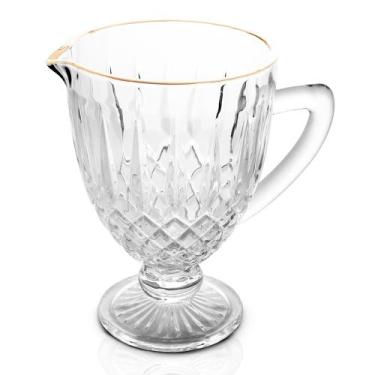 Imagem de Jarra de Suco e Água em Vidro Lumini Greek Fio de Ouro 1L - Wolff