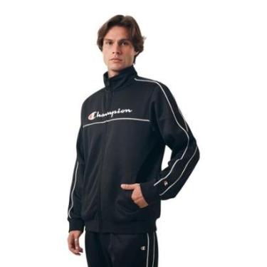 Imagem de Conjunto Agasalho Champion Contrast Line Script Logo Cinza-Masculino