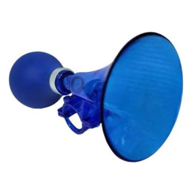 Imagem de Buzina Corneta de Bicicleta Transparente Azul Infantil Adulto Bike Som