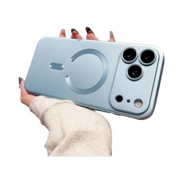 Imagem de Capa Magnética Metálica Magsafe Para iPhone 17 16 15 14 13 12 11 pro M