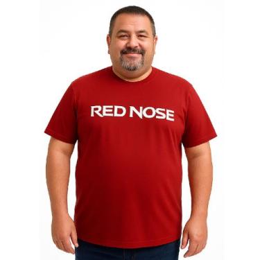 Imagem de Camiseta Masculina Dry Fit Plus Size Red Nose, Vinho, G1