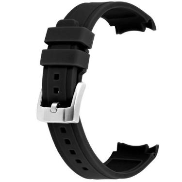 Imagem de Pulseira de relógio YISIWERA Rubber Silicone 21mm com fivela preta