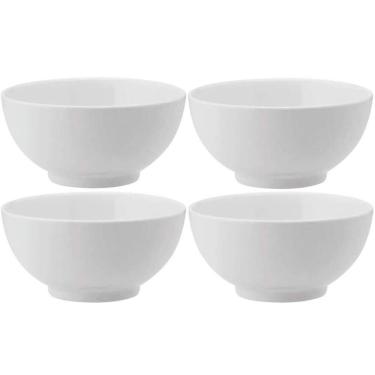 Imagem de Kit 4 Bowls de Melamina Branca 10,3x5,2cm Serata 200ml Haus Concept Cumbuca para Caldos