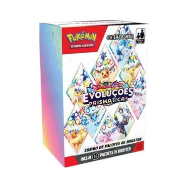 Imagem de Box Combo De Booster Evoluções Prismáticas EV8.5 Copag 108 Cartas Poké
