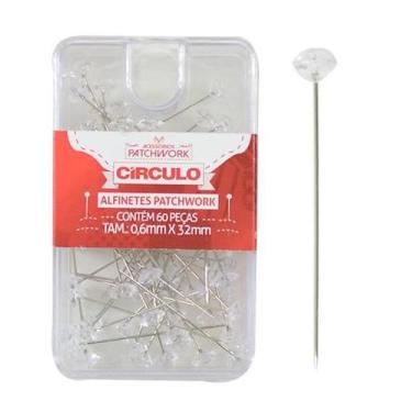 Imagem de Alfinete Para Patchwork Com Cabeça C/ 60 Unidades Círculo - CIRCULO, C