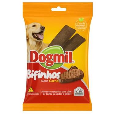 Imagem de Bifinho petisco snack premium sabor carne para caes 50gr dogmil sache 