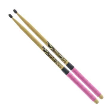 Imagem de Baqueta 5B Comfort Grip Rosa Natural Ponta Nylon Spanking