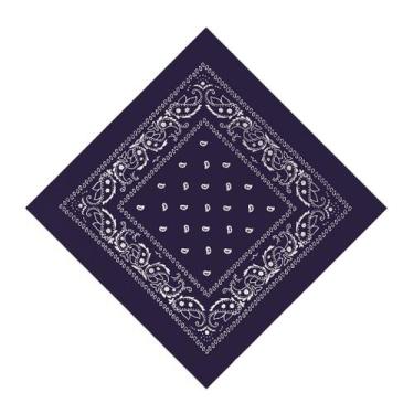Imagem de Bandana Lenço Estampado Classica Unissex 55X55Cm Adulto Cor:roxo - HHW