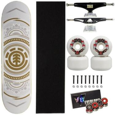 Imagem de Skate Element Maple Montado 8.0 Gold Roda Next 57mm Everlong Cor:Branc