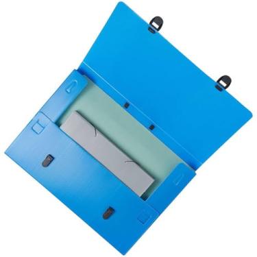 Imagem de Maleta Novaonda Com Alca A-3 Azul C/Fecho 3, 5cm - 01 Unidade Polibras, Azul