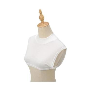 Imagem de Cachecol De Moda Feminino Com Gola Removível Em Modal Macio E Elástico
