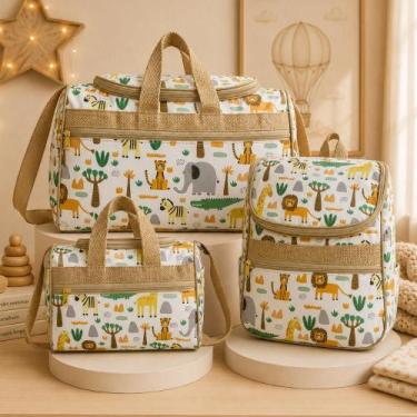Imagem de Kit 3 Bolsas Maternidade Bebe Várias Cores Menina/Menino Cor:Bege - Ra