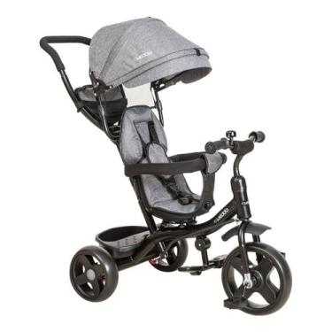 Imagem de Triciclo Infantil 2 Em 1 Giratório 360º Kiddo Cor Cinza