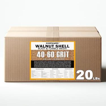 Imagem de Shell de noz moída Media GRITSMITH 40-60 Grit 9,08 kg