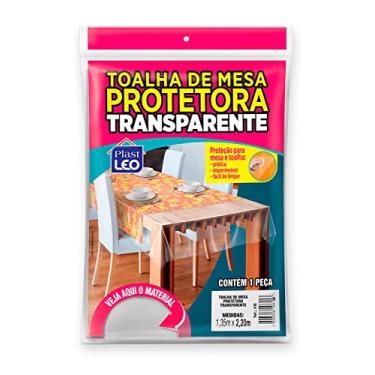 Imagem de Toalha de Mesa Cristal Transparente (1,35x2,20m) | Plast Leo (Ref.: 816)