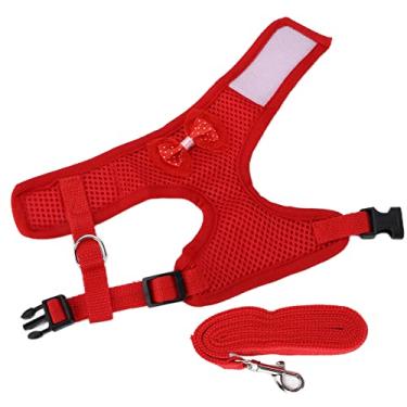 Imagem de Arnês de frango ajustável, arnês de frango resistente ao desgaste respirável para galinha para galos(M, vermelho)