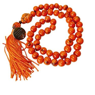 Imagem de Japamala 54 Contas Semente de Açaí Ho'Oponopono (Laranja)