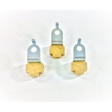 Imagem de The Stop Shop T de linha de freio fêmea de 3 vias para tubo de 3/16 polegadas com suporte de montagem para acessórios de alargador invertido (todas as roscas de 3/8"-24) (pacote com 3)