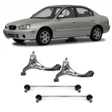 Imagem de Bandeja + Bieleta Hyundai Elantra Dianteira 2006 Até 2008 O Par