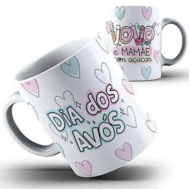 Imagem de Caneca vovó é mãe com açúcar dia avós