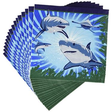 Imagem de Forum Novelties Guardanapos de almoço Shark Party (pacote com 16)