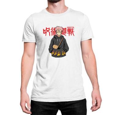 Imagem de Camiseta Jujutsu Kaisen Yuji Itadori Boy Anime Fogo Camisa - Art Sete