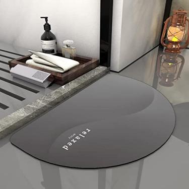 Imagem de SHENGANG Tapete de Banho Absorvente Tapete de Banho Antiderrapante de Secagem Rápida Banheira Área Lateral Tapetes de Piso Capacho de Casa Tapete de Cozinha, 19,40x60cm