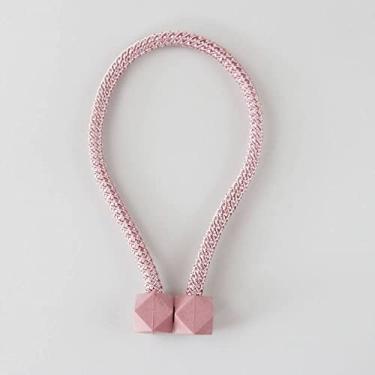 Imagem de Cinta de cortina cortina criativa fivela magnética sem perfuração, sem instalação, fivela de cortina de ligação de corda amarras, T1,4 pcs