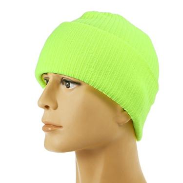 Imagem de Tingpai Gorro de lã de tricô quente list do de cor pu pa andar ao ar livre chapéu de malha unissex