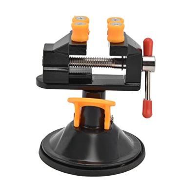 Imagem de Braçadeira de torno de banco, torno de bancada portátil, suporte de banco de trabalho universal ajustável de 360 graus grampo giratório com ventosa de fundo redondo para reparação de relógios DIY Hobby