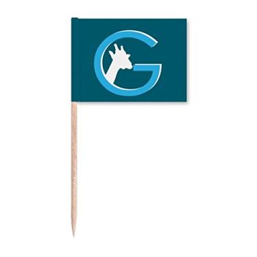 Imagem de Altura contorno girafa pescoço palito bandeiras marcadoras decoração de festa