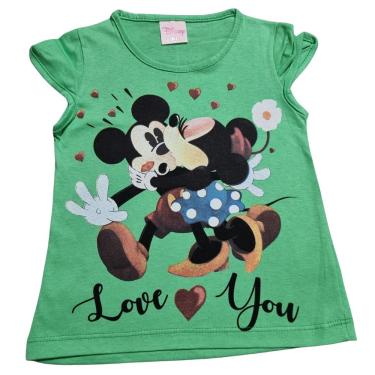 Imagem de Camiseta Infantil da Minnie e Mickey Love You Tam: 2/4 anos