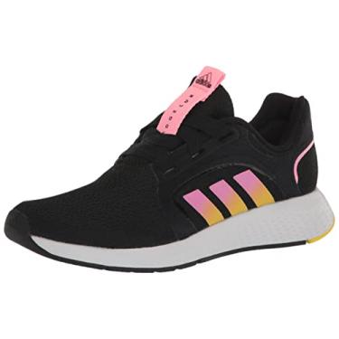 Imagem de adidas Tênis de corrida feminino Edge Lux 5, Preto/Rosa Feixe Amarelo, 8