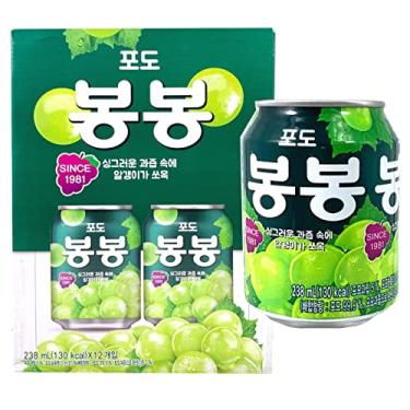 Imagem de Caixa de suco de Uva Verde com pedaços da fruta Bon Bon Haitai 238ml - 12 Latas