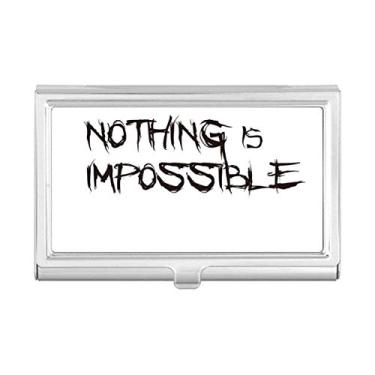 Imagem de Carteira com compartimento para cartões de visita Nothing is Impossible