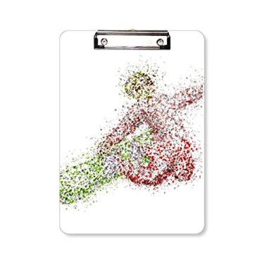 Imagem de Skate esportivo de inverno com estampa de aquarela, prancheta, pasta, bloco de escrita A4