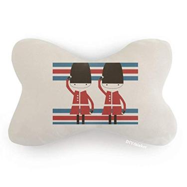 Imagem de DIYthinker Almofada para decoração de pescoço com bandeira de marco do Reino Unido para decoração de carro, almofada para apoio de cabeça