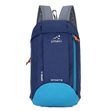 Imagem de Elonglin Mochila ultraleve dobrável pequena para caminhadas e esportes ao ar livre, Azul escuro, 40 cm * 9 cm * 22 cm, Macio