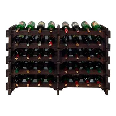 Imagem de Adega Vinho Madeira 40 Garrafas Cor Imbuia C08 Cevey Adegas e Artesanatos