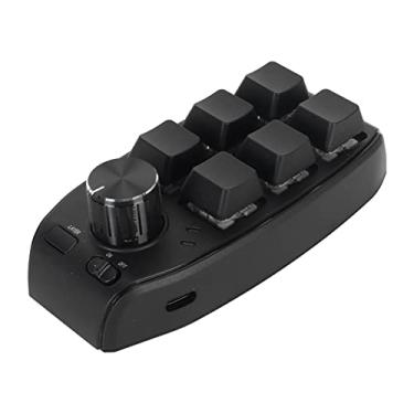 Imagem de Focket Teclado para jogos, 6 teclas, 1 botão, design ergonômico programável, mini teclado, vermelho, interruptor vermelho, impermeável, à prova de poeira, plástico ABS, teclado mecânico com uma mão para jogos, mídia (USB com fio)