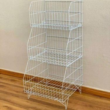 Imagem de Cesto Expositor Triplo P/ Lojas Conainer 3 Cestos Aramado Gg