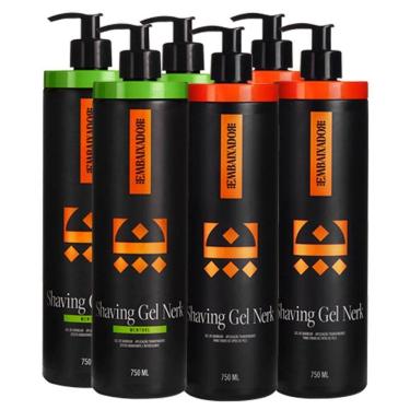 Imagem de Kit 3 Shaving Gel Nerk + 3 Shaving Nerk Menthol Embaixador 750Ml