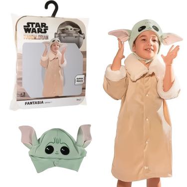 Imagem de Fantasia Infantil Luxo Star Wars Baby Yoda Super Magia tamanho pp 6578