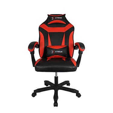 Imagem de Cadeira Xtreme Gamers Supra Giratória Reclinável Altura Ajustável Preta e Vermelha