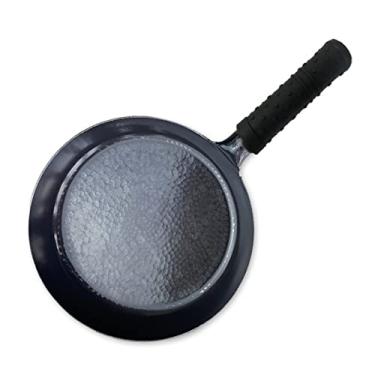 Imagem de Frigideira, panela de ferro chinês, frigideira de forjamento feito à mão, frigideira, Wok de fundo plano, panela antiaderente não revestida, adequada para todos os tipos de fogões (diâmetro 30 cm/11,81 pol)