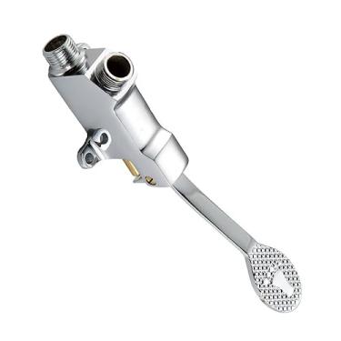 Imagem de Pedal único válvula de água cobre torneira de banheiro pedal de montagem no chão para torneira de água